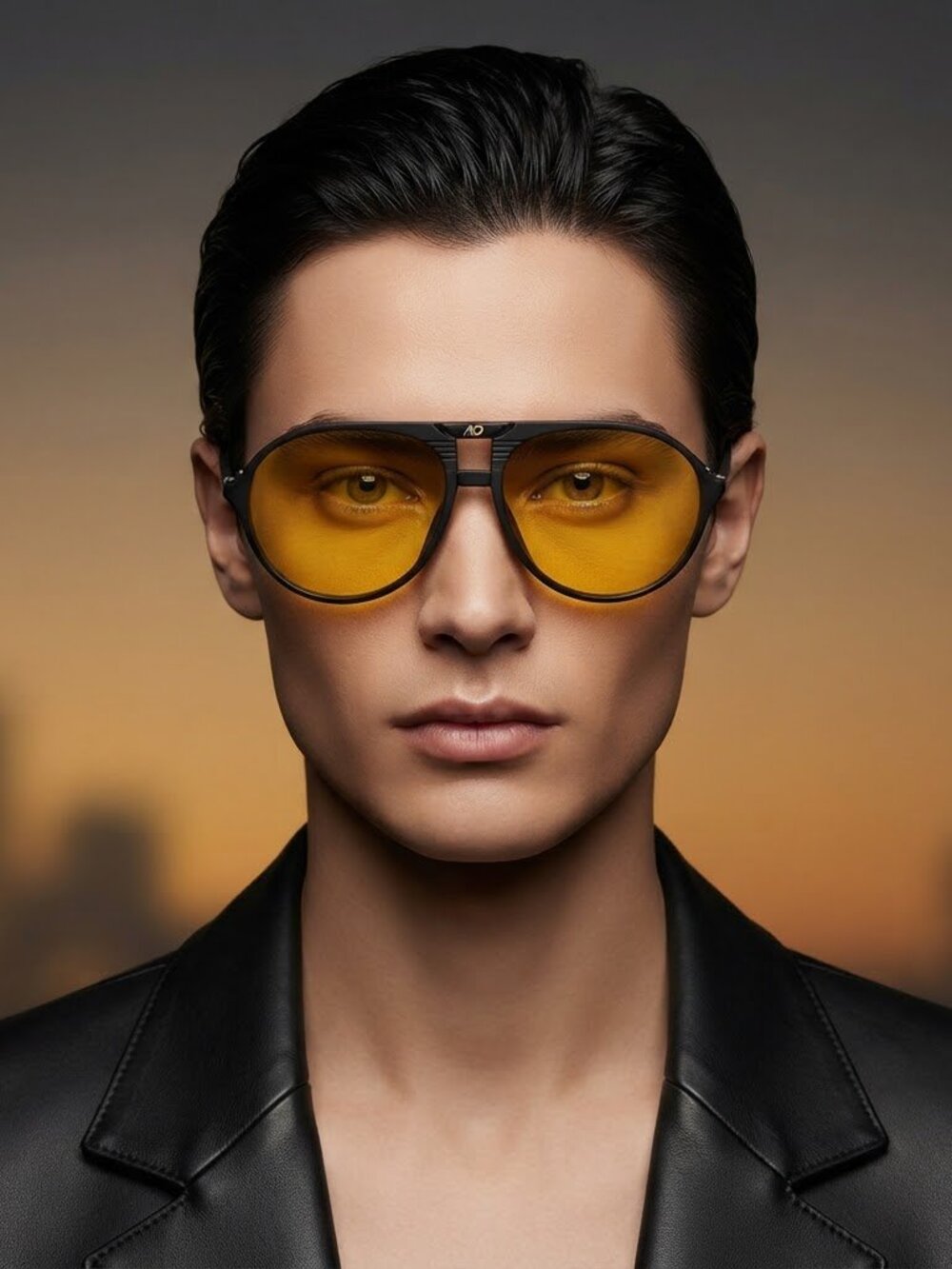 Night Driver Stylish Black Sunglasses with‎ Yellow Lenses Men’s or women’s